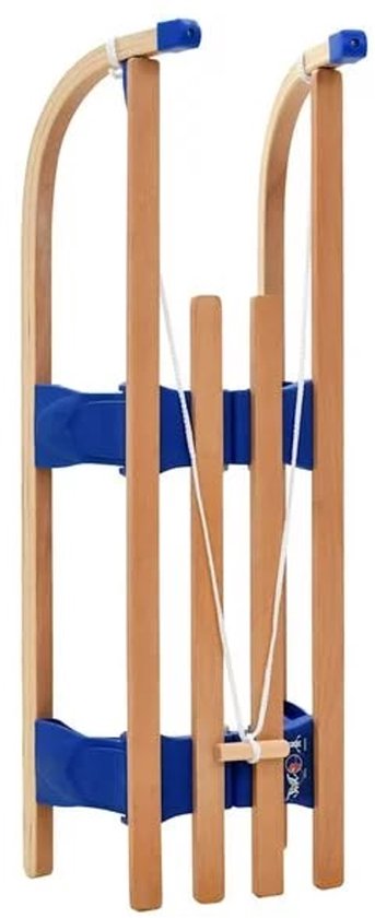 Pro-Snow Houten Slee Inklapbaar – Blauw