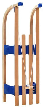 Pro-Snow houten slee inklapbaar blauw