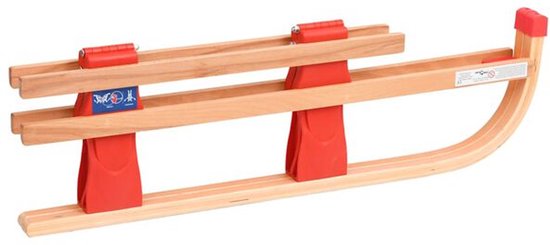 Pro-Snow Houten Slee Inklapbaar – Rood