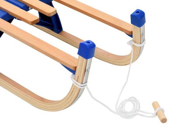 Pro-Snow Houten Slee Inklapbaar – Blauw