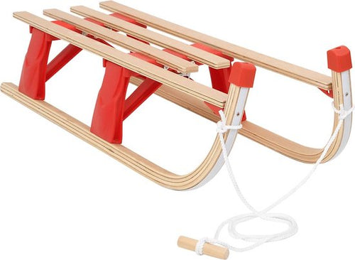Pro-Snow Houten Slee Inklapbaar – Rood