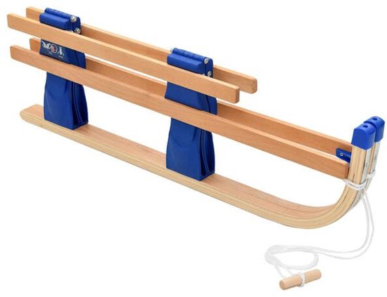 Pro-Snow Houten Slee Inklapbaar – Blauw